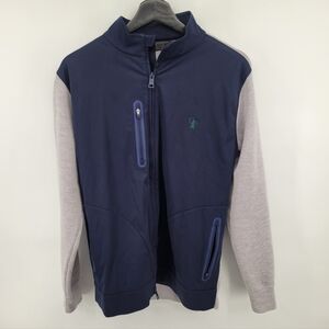 G/FORE Merino Hybrid G4MS22O21NL Jacket Navy and Gray Zip-Up JacketMedium